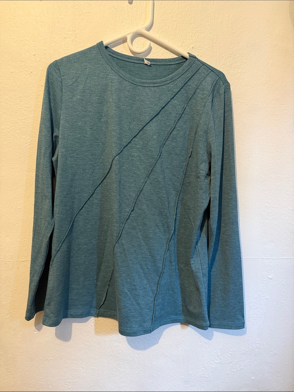 Women’s Teal Long-Sleeve Crewneck Shirt
